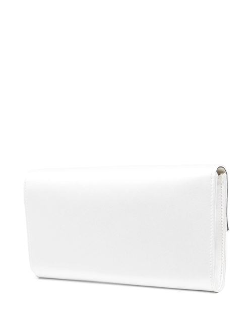 ivory white satin finish envelope design Jimmy Choo | EMMIESATIVORY